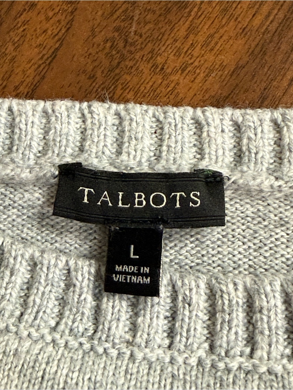 Talbots Fair Isle Sweater Large Purple Gray Soft Knit Winter Cozy Pullover - Picture 6 of 8